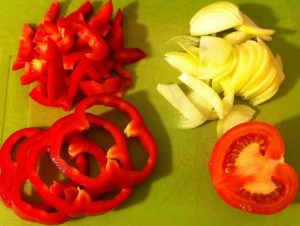 poivron oignon tomates